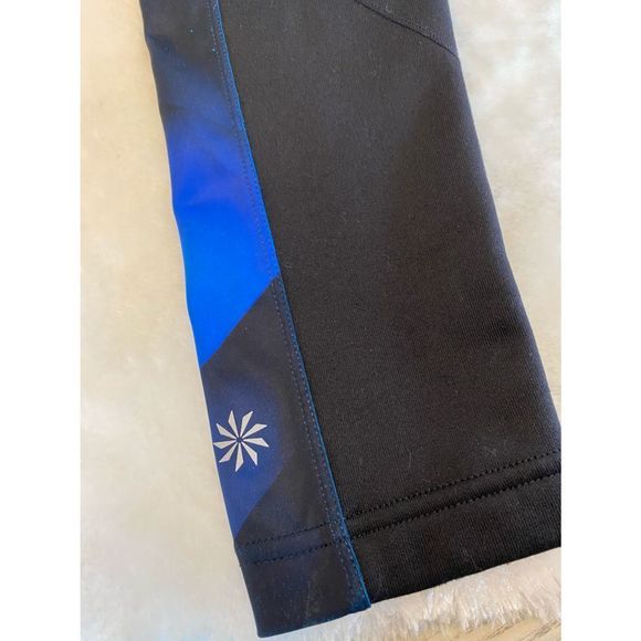 Athleta Magnet Power Lift Tight Compression Pants Blue Black Reflective XS - Picture 8 of 14